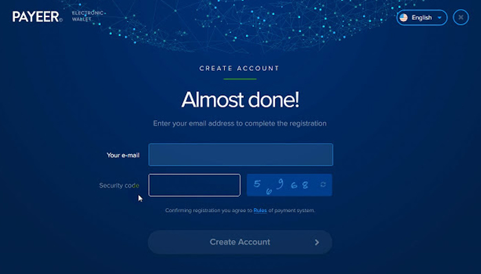 نحوه ایجاد اکانت پایر