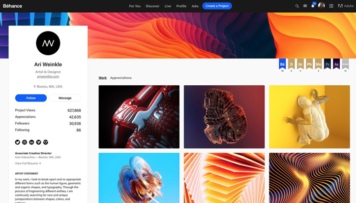 مزایا و معایب سایت Behance