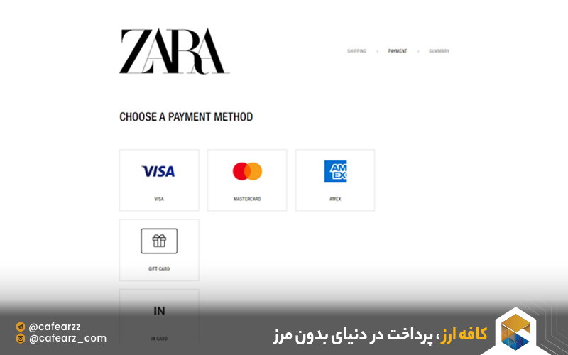 روش های پرداخت زارا