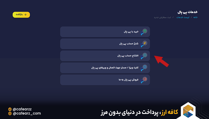 چگونه حساب پی پال بسازیم